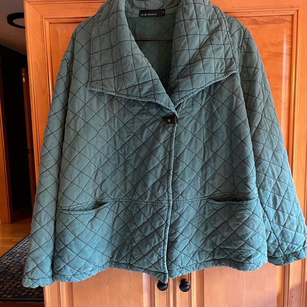 Cut Loose teal blazer/coat size medium